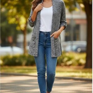 Ashley Blue Charcoal Women's Cardigan